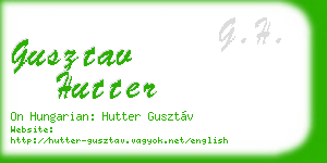 gusztav hutter business card